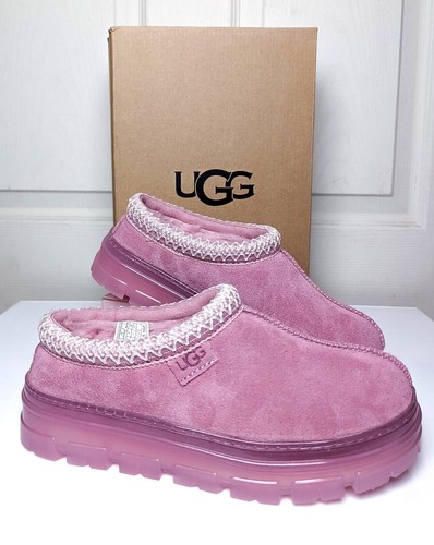 New Women's 100% UGG Brand Tasman Clear Shoes Slippers Sandals Horizon Pink  | eBay