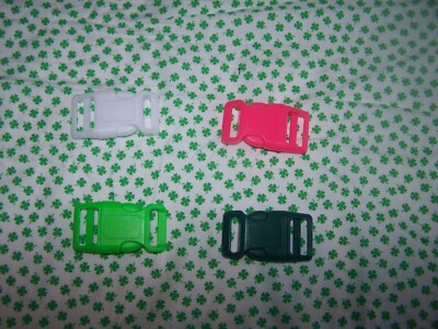 Wet Nose Designs Mini Shamrocks Dog Collar on White St Patricks Day COLOR Buckle