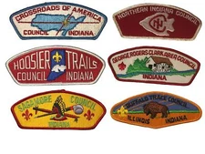 Lot of Indiana Councils 1/2 Dozen BSA CSPs Mint CSP (BHP1787)