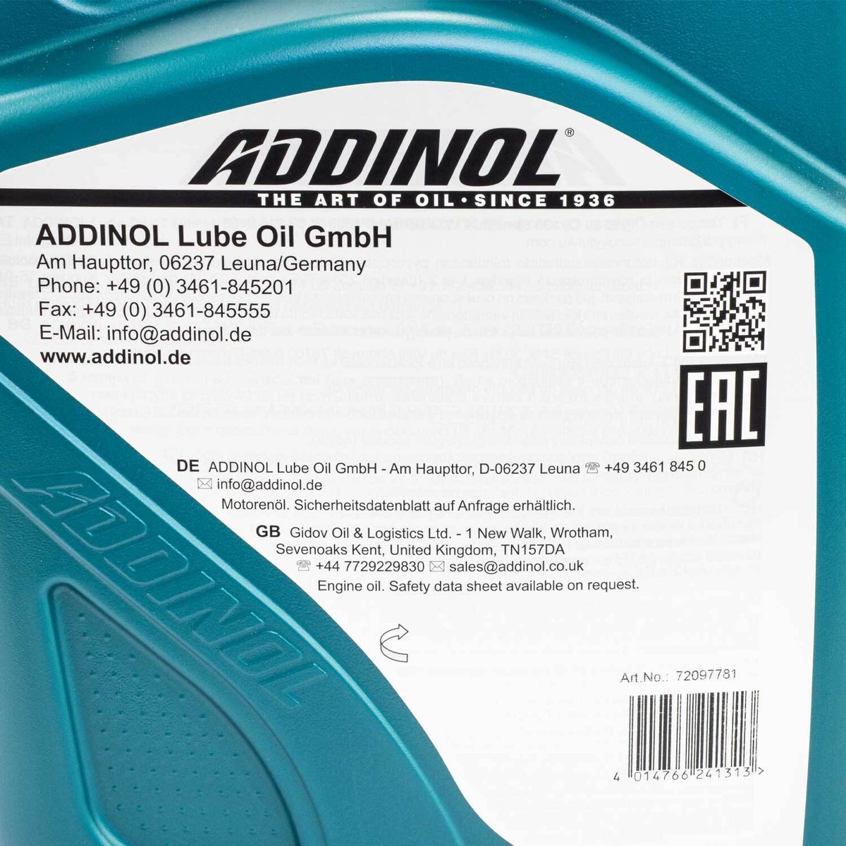 Motoröl Motor Öl ADDINOL 5W-40 Super Light 0540 3 X 5 Liter für