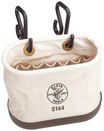 KLEIN TOOLS 5144 Bucket Bag,Canvas,Straight Wall,OffWhite 2DFT4 - Imagen 2 de 2