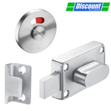 Cubicle Door Lock Pack with Satin Stainless Steel Finish