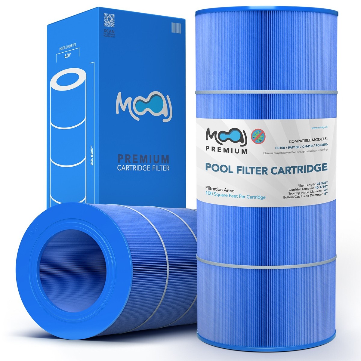 4 Stück Poolfilter-Kartuschen – Ersatz Für Hayward, 106 M² Filterfläche