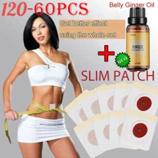 60-120 Pcs Slim Patch Weight Loss Slimming Belly Pads Detox Burn Fat Patches