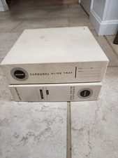 2 Kodak Carousel Empty Slide Tray 80 in Original Storage Box Vintage 1960s -