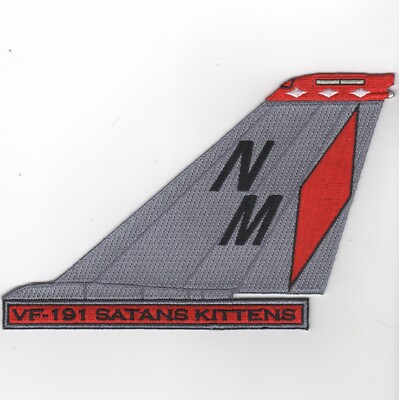 US NAVY VF-191 'Red Diamonds' F-14 Tomcat Tailfin (Gray/Red Diamon/'NM'/w-Text)