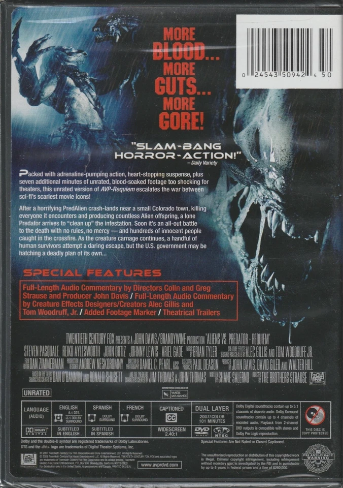 Aliens VS. Predator, Requiem - Unrated Edition - New Sealed in Plastic - Image 2 of 2