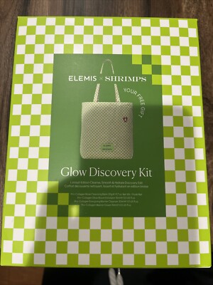 New Elemis x Shrimps Glow Discovery Kit - Tote Bag and Products