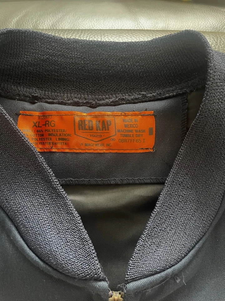 Red Kap Quilted Work Utility Blue Vest Men Size Xl REG excellent Used Collection - Image 4 of 4