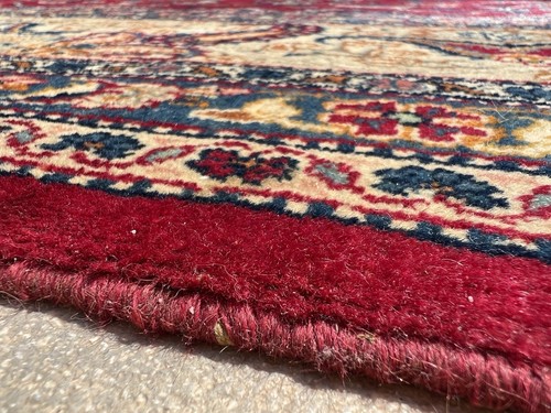 Kashan Teppich Orient Perser Rug Rot Korkwolle Dabir Design Alt Antik Spezial XL - Bild 7 von 9