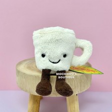 Jellycat AMUSEABLE ESPRESSO CUP Soft Plush Toy NWT Steamy Latte LOVEY Coffee GEM