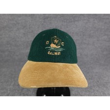 Gelfer Scotland Wool Blend Baseball Cap Green Tan Suede Peak Embroidered Logo