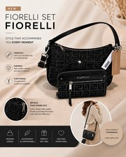 Fiorelli Women s Geometric Crossbody Bag Blac...