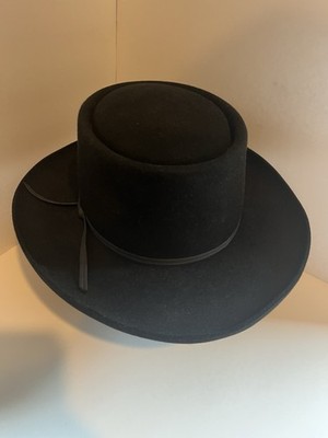 Vintage Resistol THE DEALER Black Felt Hat A4902 Mens Sz 7 *EUC*