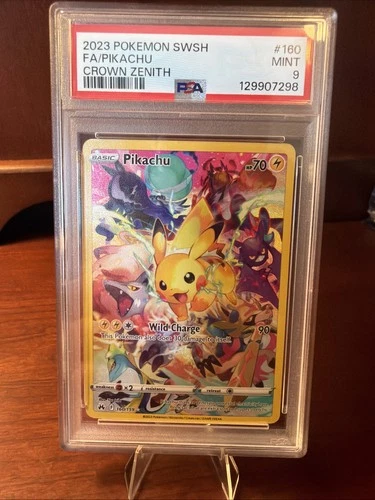 Pikachu (Secret) 160/159 Crown Zenith Holo PSA 9