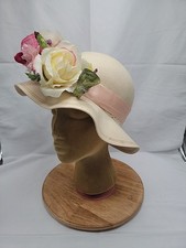 Womens Betmar New York Cloche Bucket Type Hat With Florals One Size