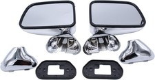 A Pair of Door Mirrors Chrome Manual Side View Mirrors Set for 87-88 Toyota P...