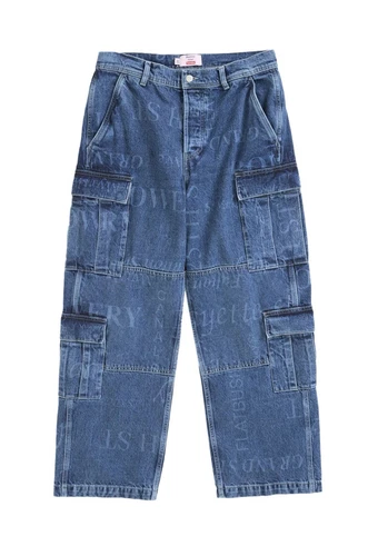 Pantalon cargo en denim délavé homme Martine Rose X Supreme taille 32x34