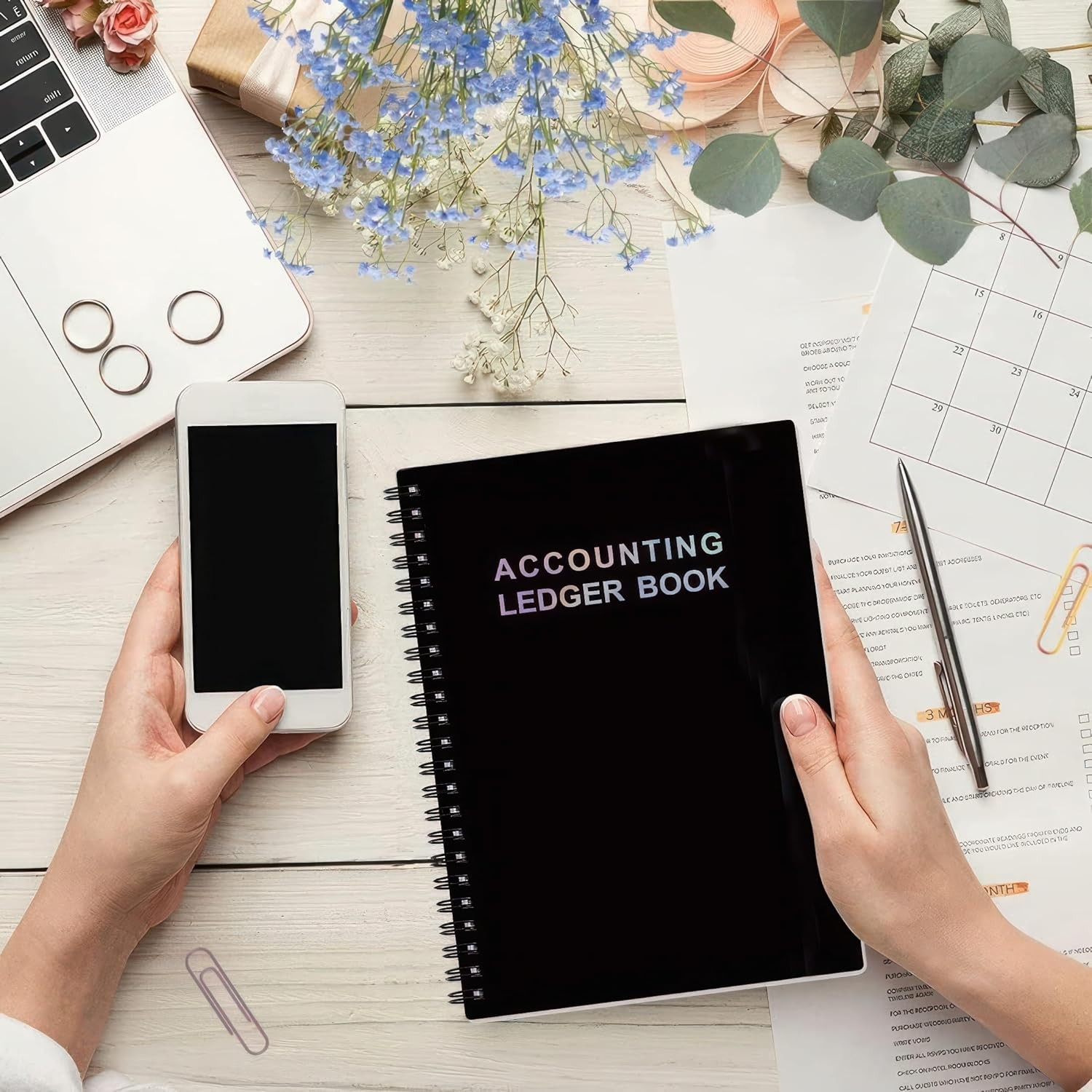 как выглядит Accounting Ledger Book - A5 Check Register for Small Businesses Personal Use фото