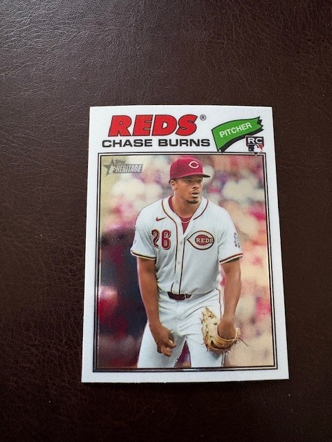 Chase Burns Reds RC 2026 Topps Heritage #212 Chrome