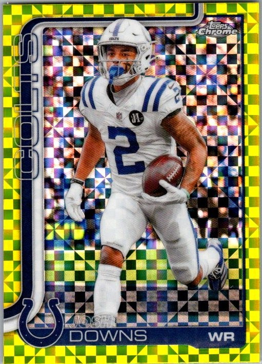 2025 Topps Chrome #127 Josh Downs Lime Green X-Fractor