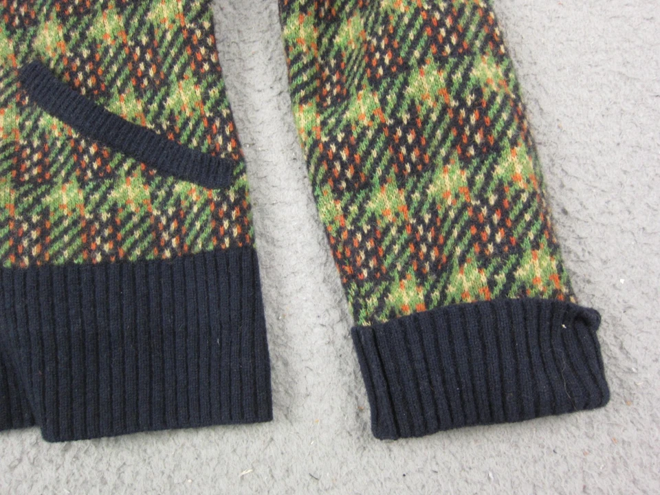 Chaqueta Sparrow Anthropologie Mujer Mediana Verde Lana de Cordero Cárdigan Pata de Gallo Foto 4 de 4