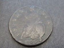 1694 William & Mary Copper Farthing Coin Nice Collectable Condition