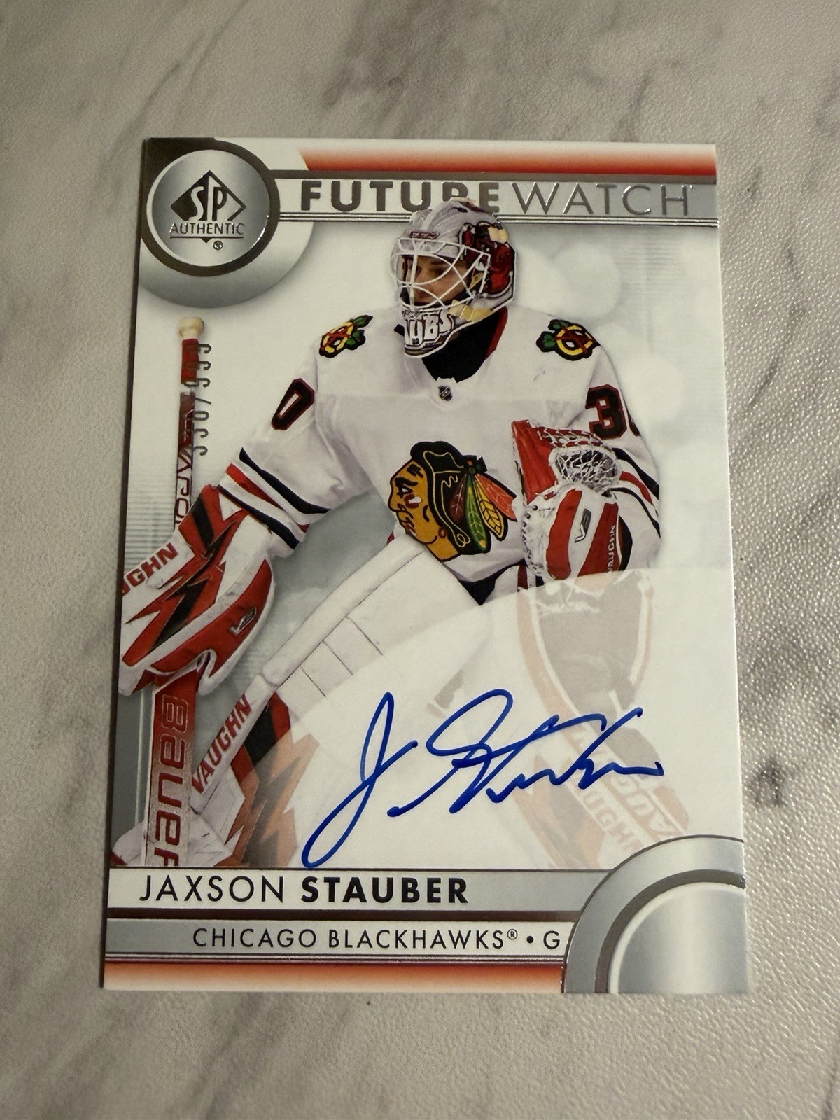 2023-24 SP Authentic Auto Future Watch 465/999 Jaxson Stauber #134 Auto vs3