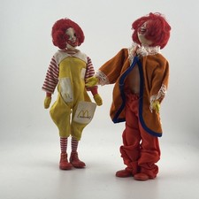 Two 1976 Vintage Remco McDonalds McDonaldland Toggle Head Dolls RONALD McDONALD