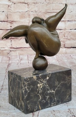 Abstract Figural Lost Wax Casting Modernist Woman Nude Sculpture Hand Made Decor