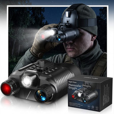 4K Night Vision Goggles Head Mounted Binoculars 8X Digital Zoom 850nm IR 32GB