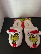 NWT Dr. Seuss How The Grinch Stole Christmas Holiday Slippers Women s Sz. L 9/10