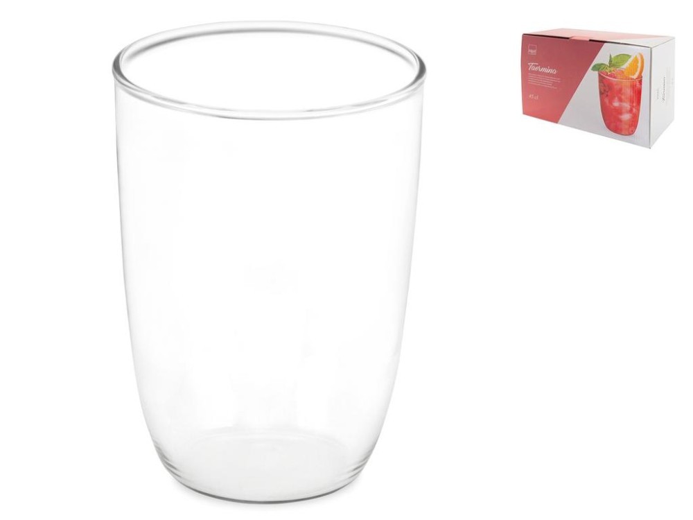 6 Transparent Borosilicate Glasses Taormina Cl45 H&H