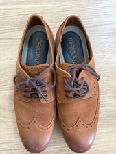 Original Men's Brown Leather Brogue Wingtip Lace-Up Oxford Dress Shoes