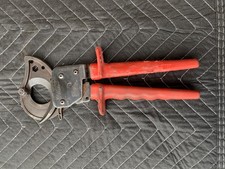 Klein Tools Ratcheting Cable Wire Cutters Red Sheath Handles  Fast Ship!!!