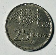 1980 (82) Spain 25 Pesetas World Cup Coin, Combined Shipping