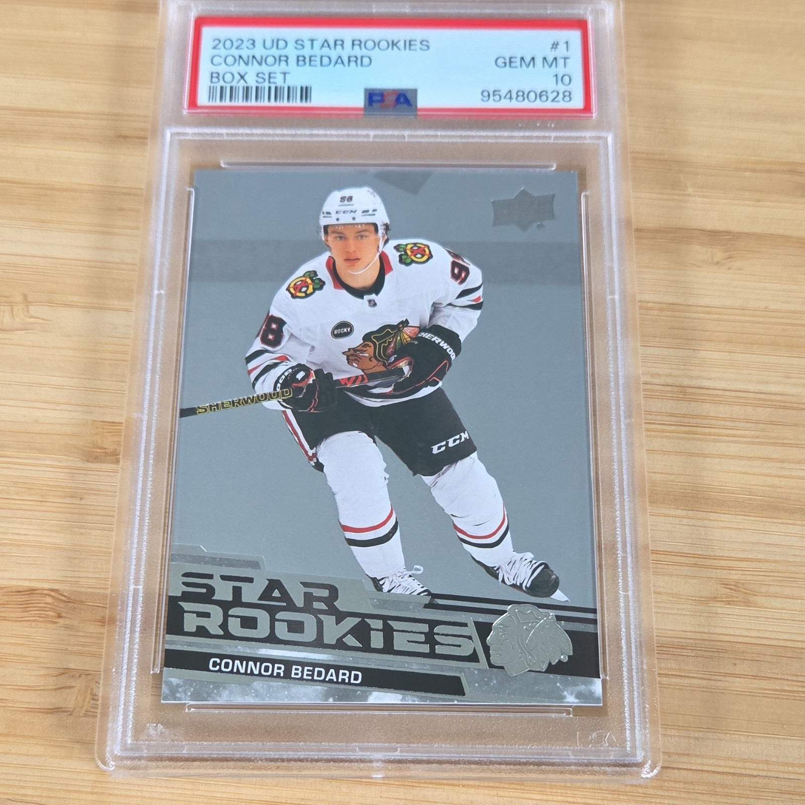 Upper Deck 2023-24 Star Rookies Box Set Connor Bedard RC #1 PSA 10 95480628 view 2