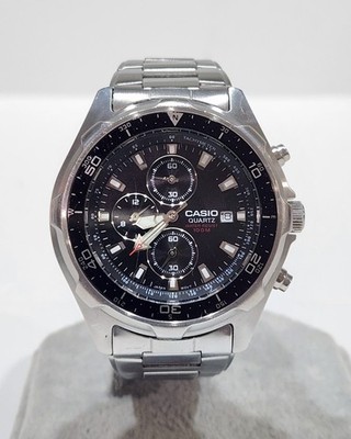 Casio AMW-330 Quartz Chronograph Men's Watch Stainless Steel 100M Water Resist