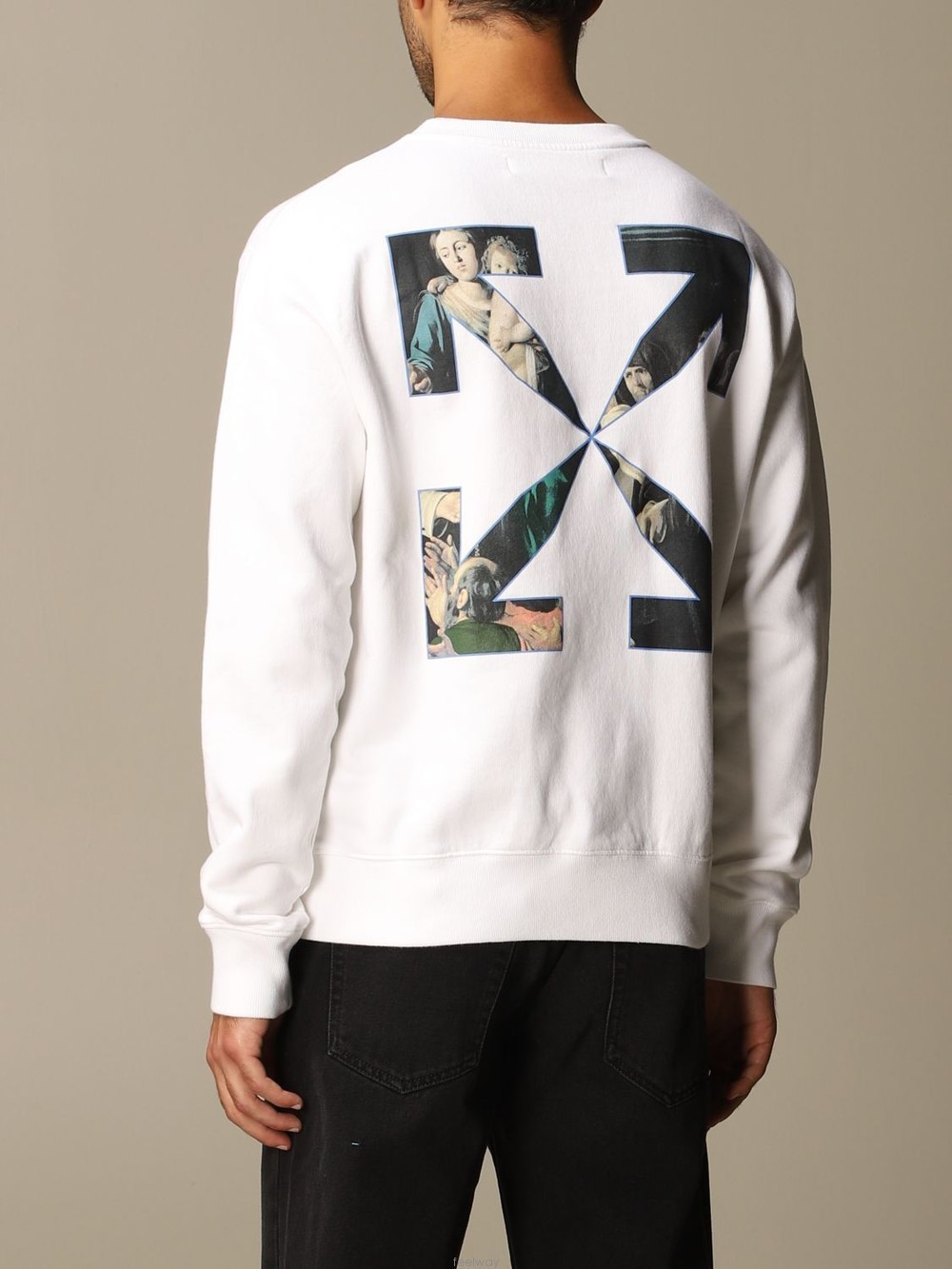 Off-White White Caravaggio Arrows Sweatshirt | Size XL FW20 RRP $555 image 7