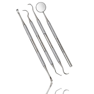 Dental Tartar Calculus Plaque Remover,Tooth Scraper, Dental Mirror & Scaler Set