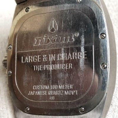 Vintage Nixon The Productor Men Chronograph Silver Tone Quartz