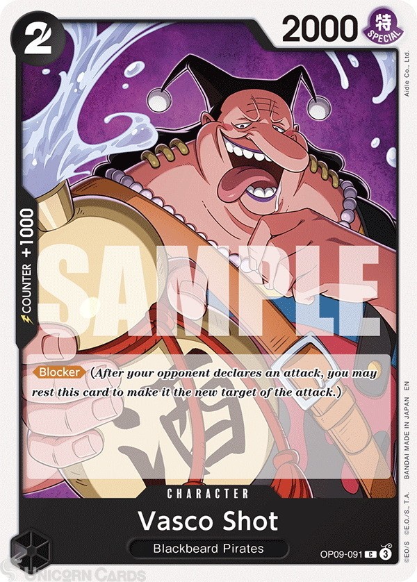 OP09-091 Vasco Shot : Common English One Piece TCG Card : ST27: Starter Deck - B