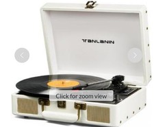 tanlanin Vintage 3-Speed Bluetooth Portable USB Suitcase Record Player with...