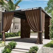 Gazebo Universal Replacement Privacy Curtain,12'×14' Gazebo Outdoor Waterpr