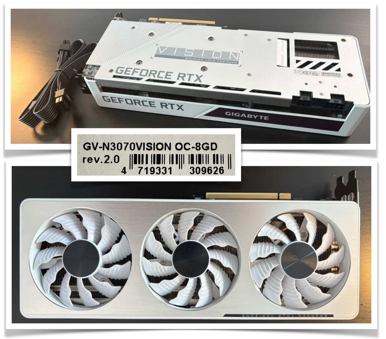 Gigabyte GeForce RTX™ 3070 Vision OC 8GB GDDR6 LHR