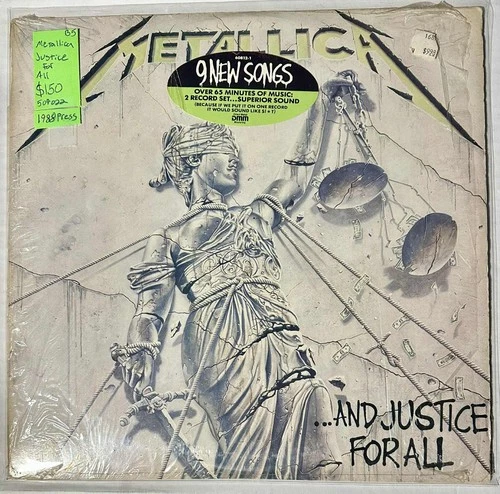 Metallica And Justice For All - Vinyl 2LP - 1988 Elektra W/Inners - UC Cleaned