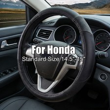 Steering Wheel Cover Car 15 Nappa Leather For Honda Civic Accord Black