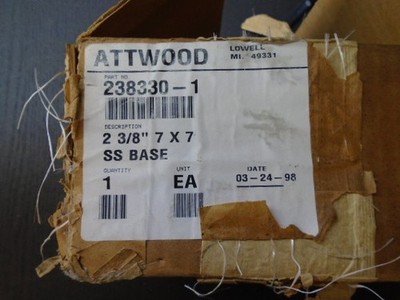 Steel Socket Base Attwood Fits 2 3/8'' pedestals 7''x7'' base 238330-1 #2