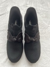 Skechers Mark Nason A Wedge Enzie Slip Ins Hands Free Satin Bow Womens 9.5