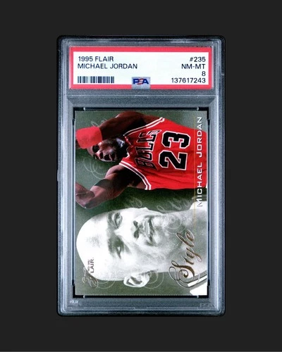 Michael Jordan 1995 Flair Basketball Card #235 Graded PSA 8